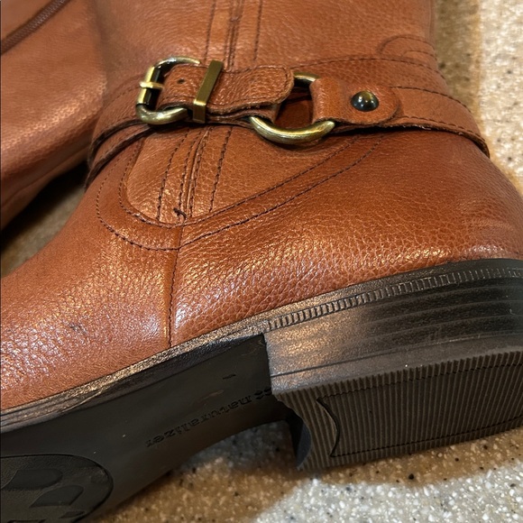 NIB WIDE CALF 8M Naturalizer Leather N5 Comfort Jodee Light Brown Riding Boots - Picture 15 of 15
